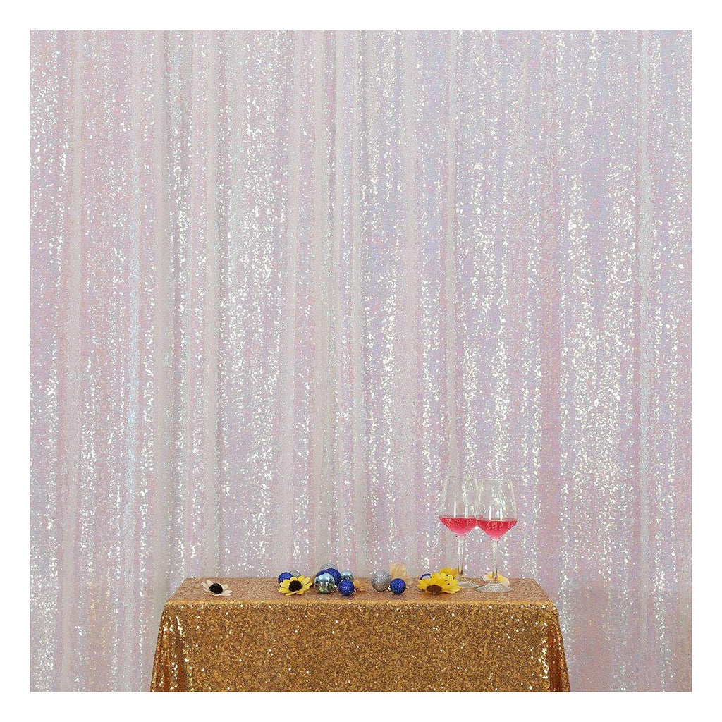 Poise3EHome Baby Blue Sequin Backdrop Curtain, 2 Panels 2Ft x 8Ft Glitter Photography Background for Party Baby Shower Wedding Birthday Christmas Thanksgiving Halloween Decoration