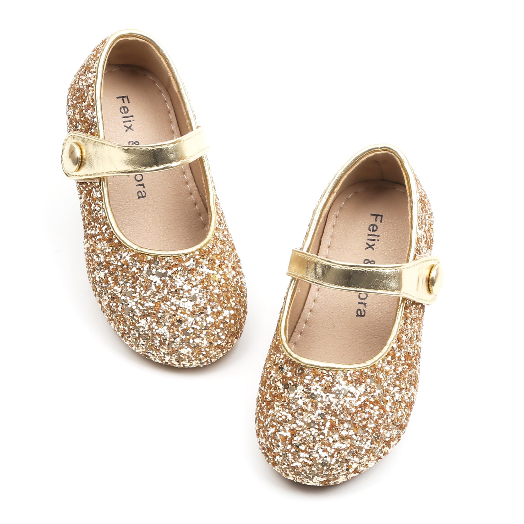 Felix & Flora Toddler Girl Dress Shoes - Flower Girl Ballet Mary Jane Flats Party School Wedding