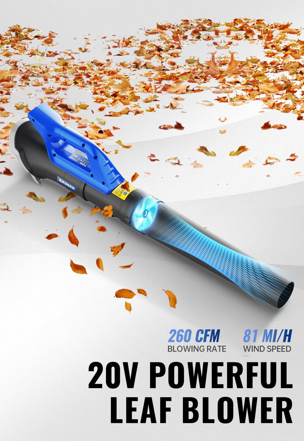 Wild Badger Power 20V Weed Wacker, Leaf Blower, Wheeled Edger Kit Electric with 2 * 2Ah Battery & Charger, String Trimmer, Lightweight, Adjustable Telescopic Shaft, Fast-Charging