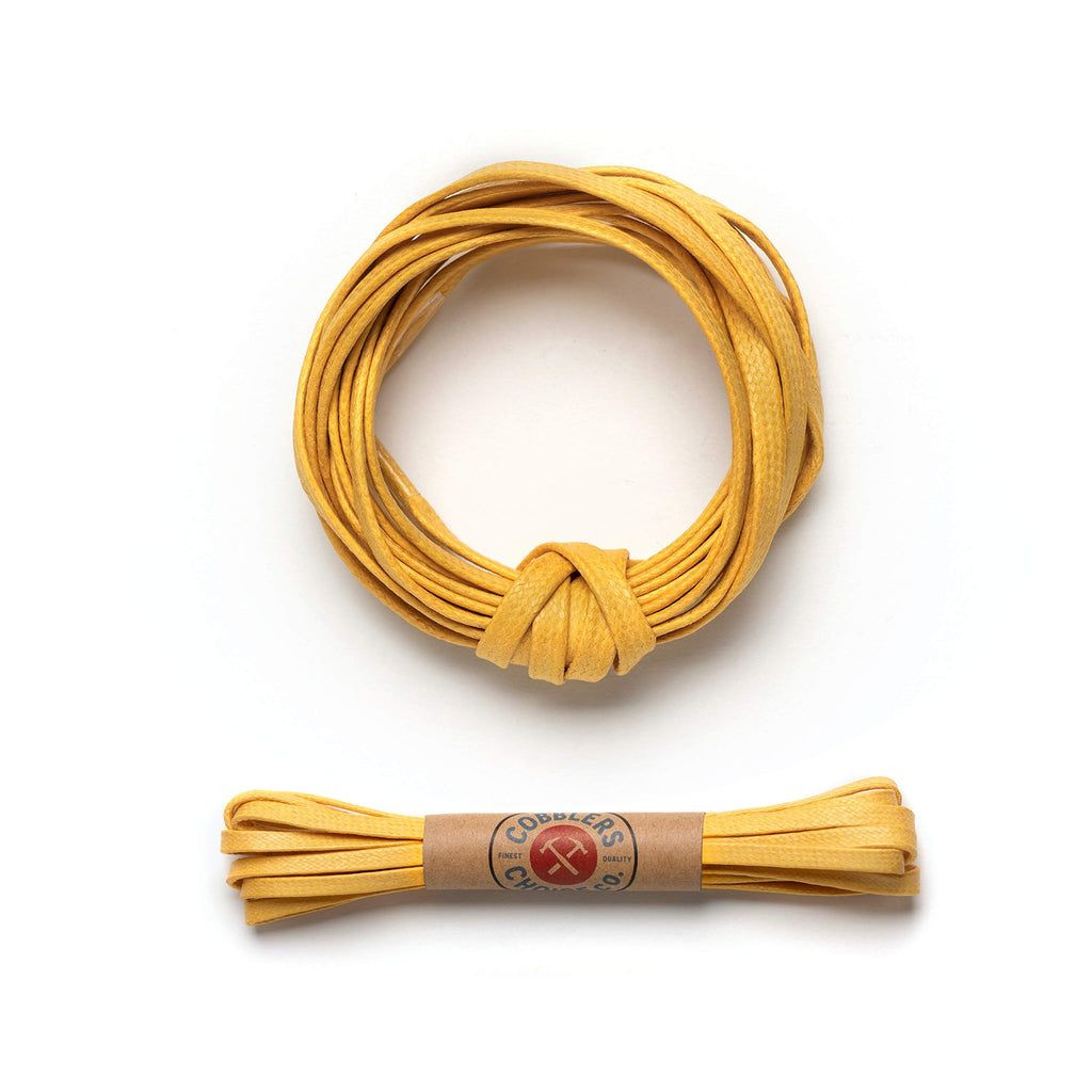 Premium Flat Waxed Cotton Boot Laces - Cobbler's Choice Shoe Laces - Durable and Beautiful!