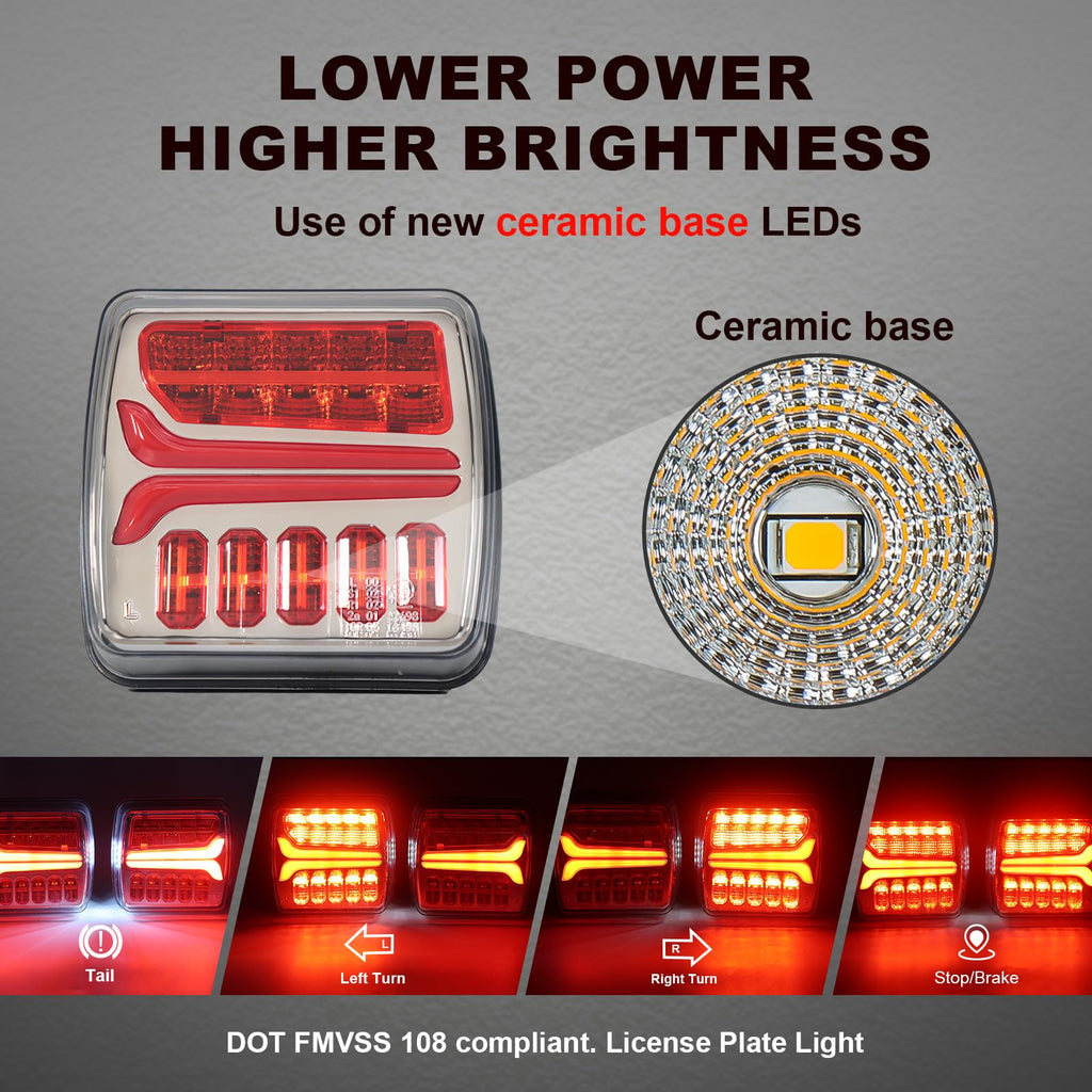 Agrieyes Halo Wireless Trailer Lights, 2 Mounting Options Magnetic Trailer Light for Towing, Portable LED Tow Lights Kit for Trucks, Boat, RV Amber