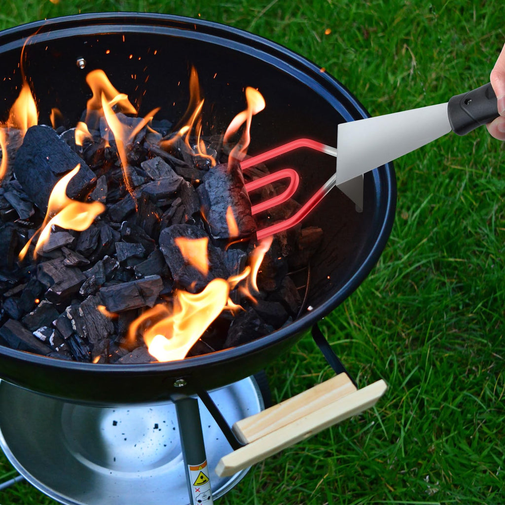 600W Electric Charcoal Starter Fire Lighter for BBQ Grill Smoker Fireplace, Firepit, Stove - Quickly Ignite Coals Briquettes Without Lighter Fluid or Matches - 29 Inch Power Cord
