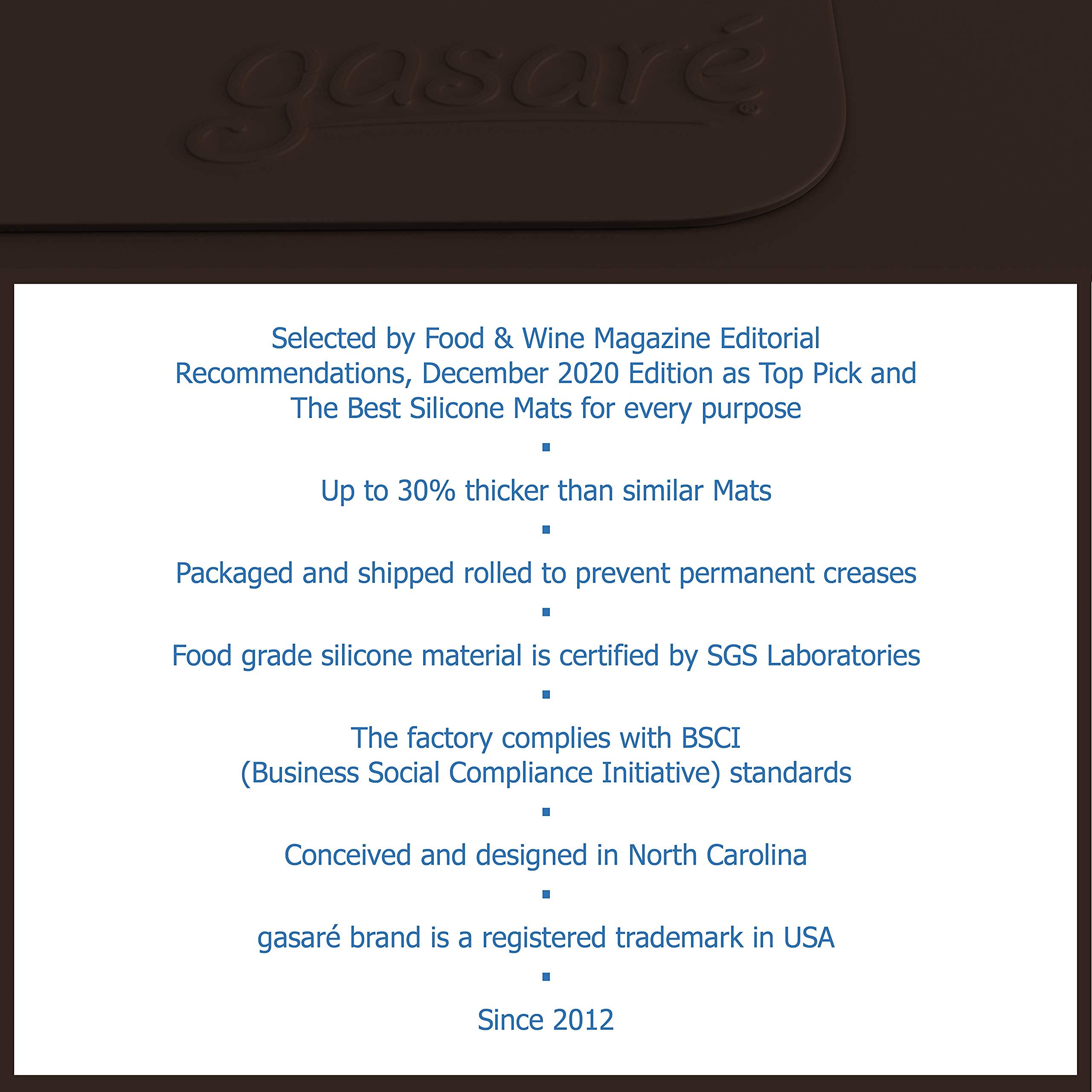 GASARE, Set of 2, Extra Large, Thick, Silicone Mats for Kitchen Counter, Heat Resistant Mats, Countertop Protector, Non-Slip, Easy to Clean, 25 x 17 Inches x 1.4mm, Black