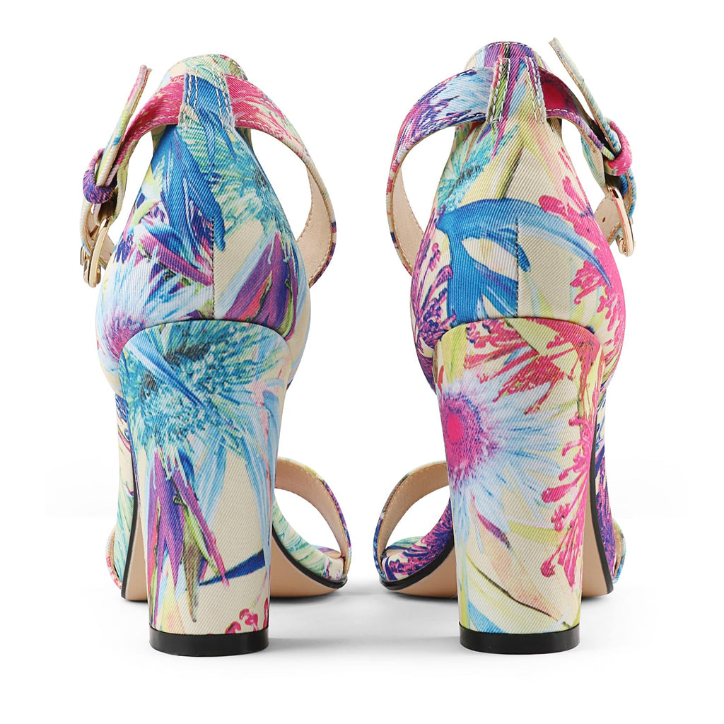 JOY IN LOVE Womens 3.5" Chunky Block High Heels Ankle Strap Heeled Sandals