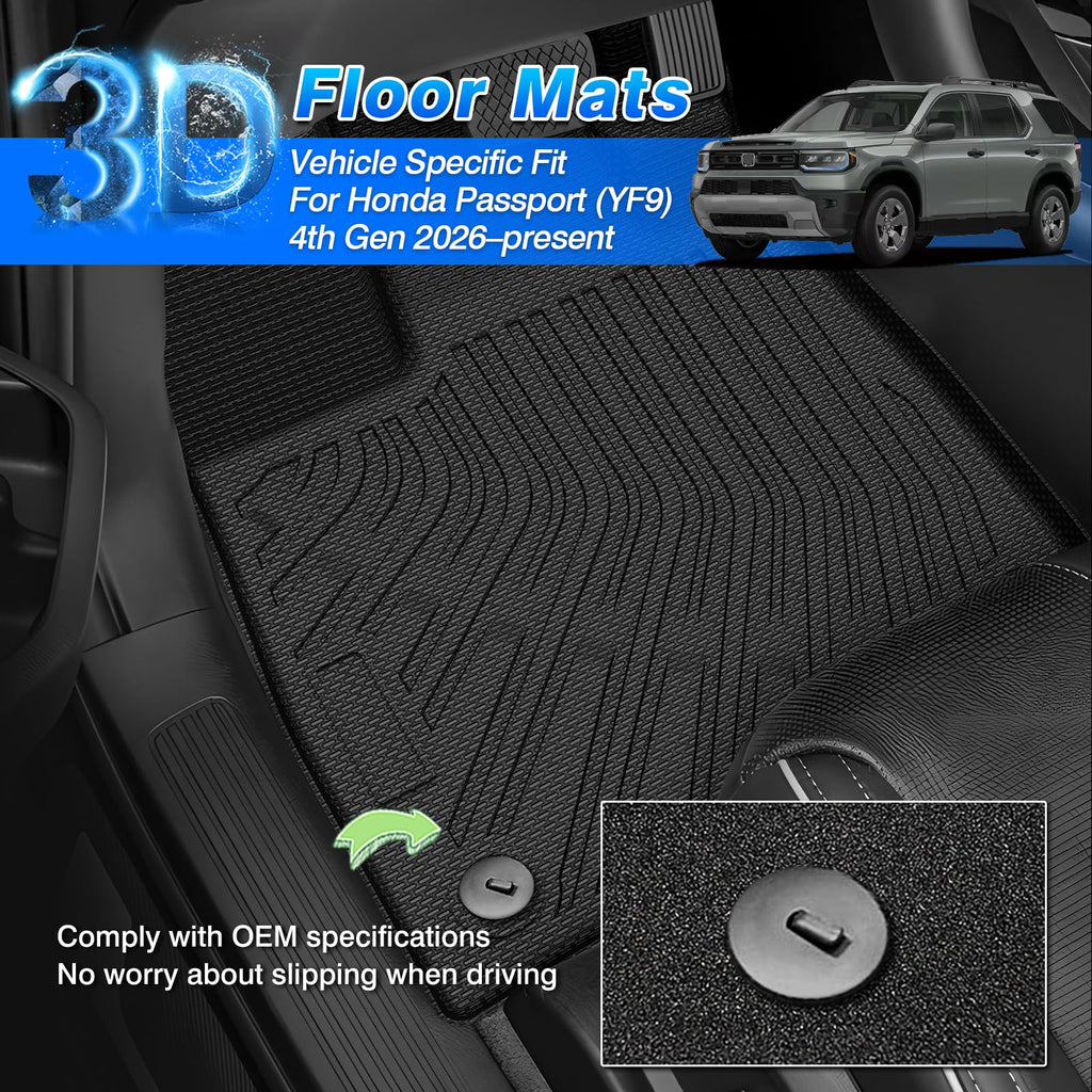 Cartist Floor Mats Compatible with Kia EV6 2022 2023 2024 2025 2026 Accessories All Weather Floor Liner Front & Rear 2 Rows Car Carpet Protection TPE Odorless