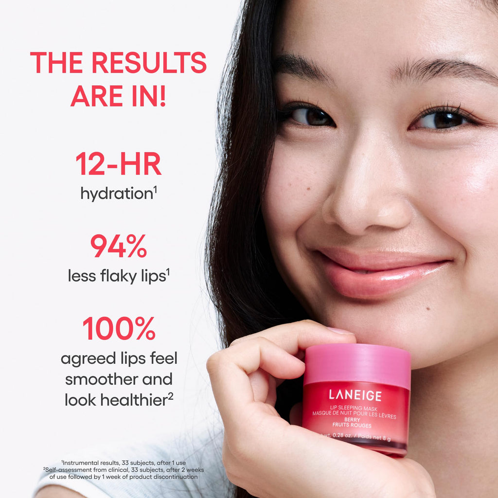 LANEIGE Lip Sleeping Mask: Nourish, Hydrate, Vitamin C, Murumuru & Shea Butter, Antioxidants, Flaky, Dry Lips