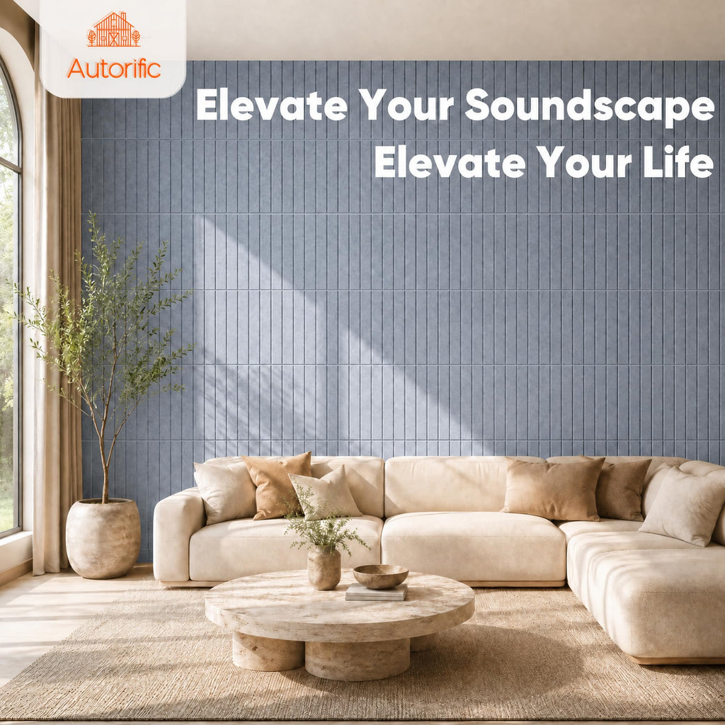 Art Acoustic Panels for Wall,5 Pack Sound Absorbing Panels,47.2” x 23.6” Soundproof Wall Panels,High-Density Acoustic Wall Panels,Decorative Sound Panels with Wood-Look