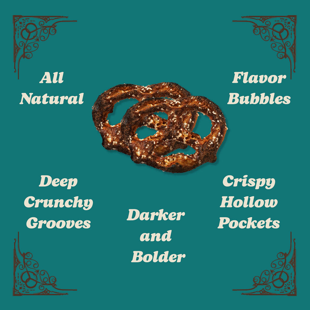Unique Snacks Extra Dark Splits Pretzels, Original Split-Open Pretzels, Delicious Homestyle-Baked Snack Bag, Vegan, OU Kosher, and Non-GMO Food, No Artificial Flavor, 2 Oz. Bag, Pack of 12