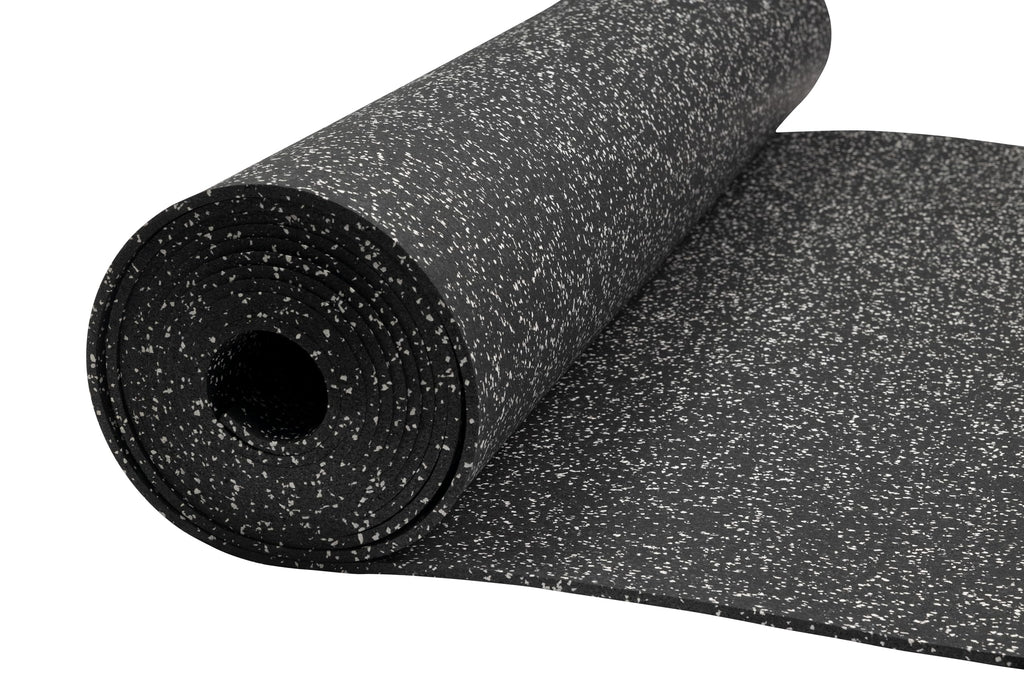 Playsafer Genaflex Rubber Gym Floor Mat, Heavy Duty Commercial Protective Gym Flooring Roll - 8mm Thick (10% Blue, 4' X 4')