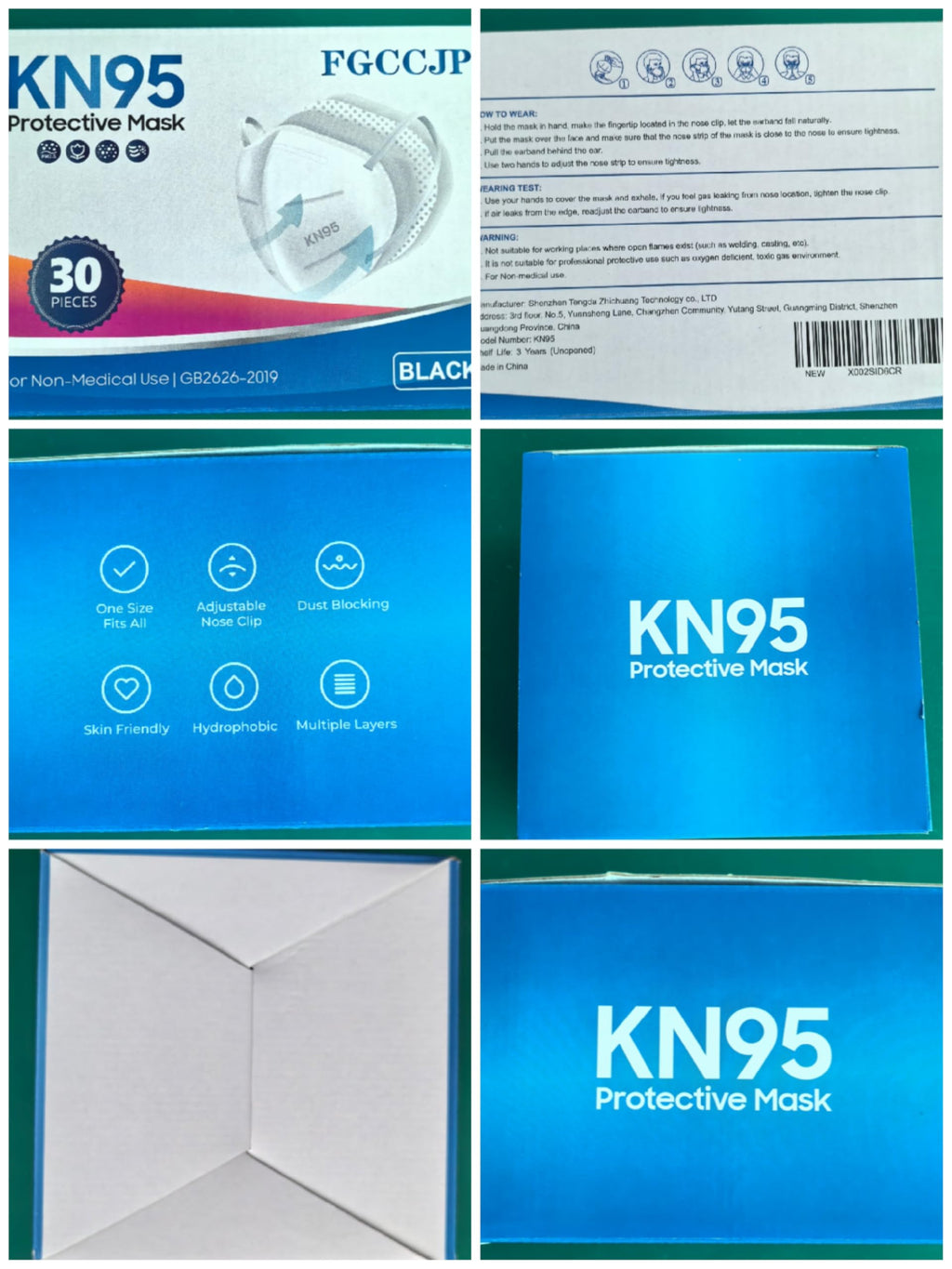 KN95 Face Mask 30pcs Disposable Face Masks Individual Packed Safety 5 Layers Breathable Cup Dust Masks Filtration>95%