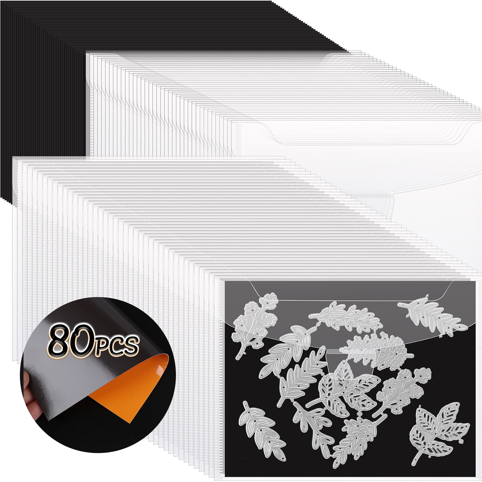 20 PCS Stamp and Die Storage Bag and Rubber Magnetic Sheets,die Storage Set for Storage Die Cutting, DIY Scrapbooking