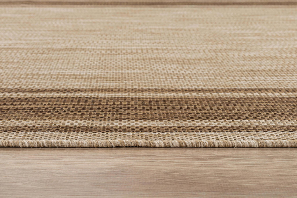 Beverly Rug Outdoor Rug 5x7 Modern Bordered Area Rugs for Indoor and Outdoor Patio Deck Porch Garden Waterproof Weather Sun Resistant Washable Outside Carpet (5 x 7 Beige)