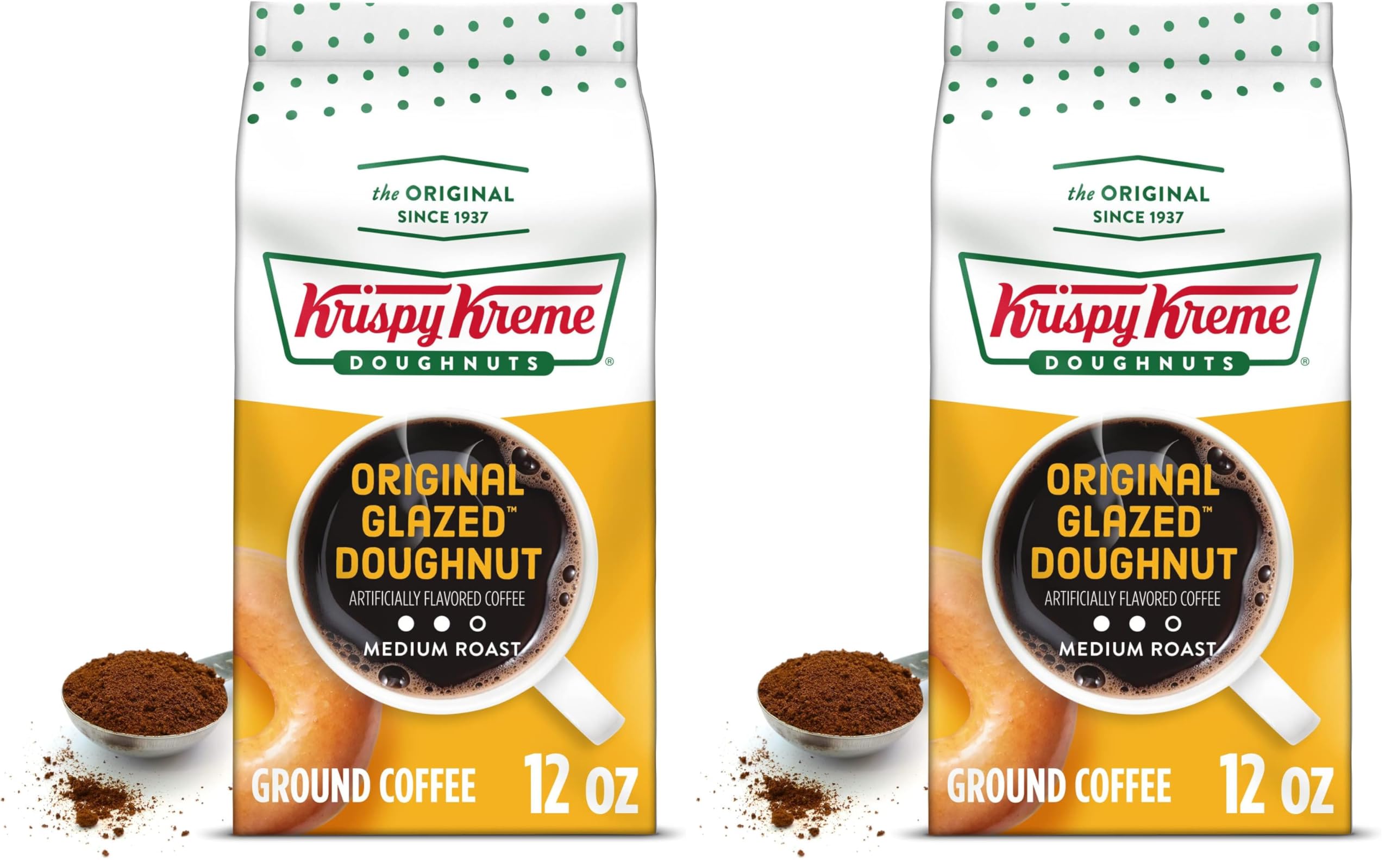 Krispy Kreme Doughnuts, Classic, Ground Coffee, Medium Roast, Bagged 12oz