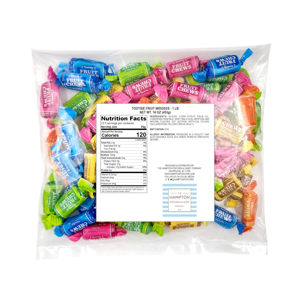 TootsieMidgees & Large Mix, 2lb Bulk Bag, Mini & Large Chocolate Bars, Individually Wrapped Bulk Candy, The Hampton Popcorn & Candy Company