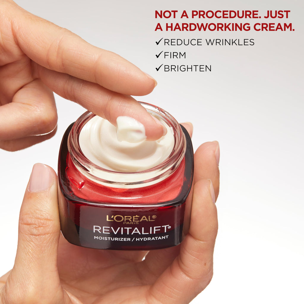 L'Oreal Paris Revitalift Triple Power Anti-Aging Face Moisturizer, Pro Retinol, Hyaluronic Acid & Vitamin C to Reduce Wrinkles, Firm & Brighten Skin, 2.55 Oz