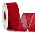 Ribbli Cinta con alambre de arpillera verde manzana, 1-1/2 pulgadas x 10 yardas, cinta con borde con alambre para lazo grande, corona, decoración de árbol, decoración al aire libre