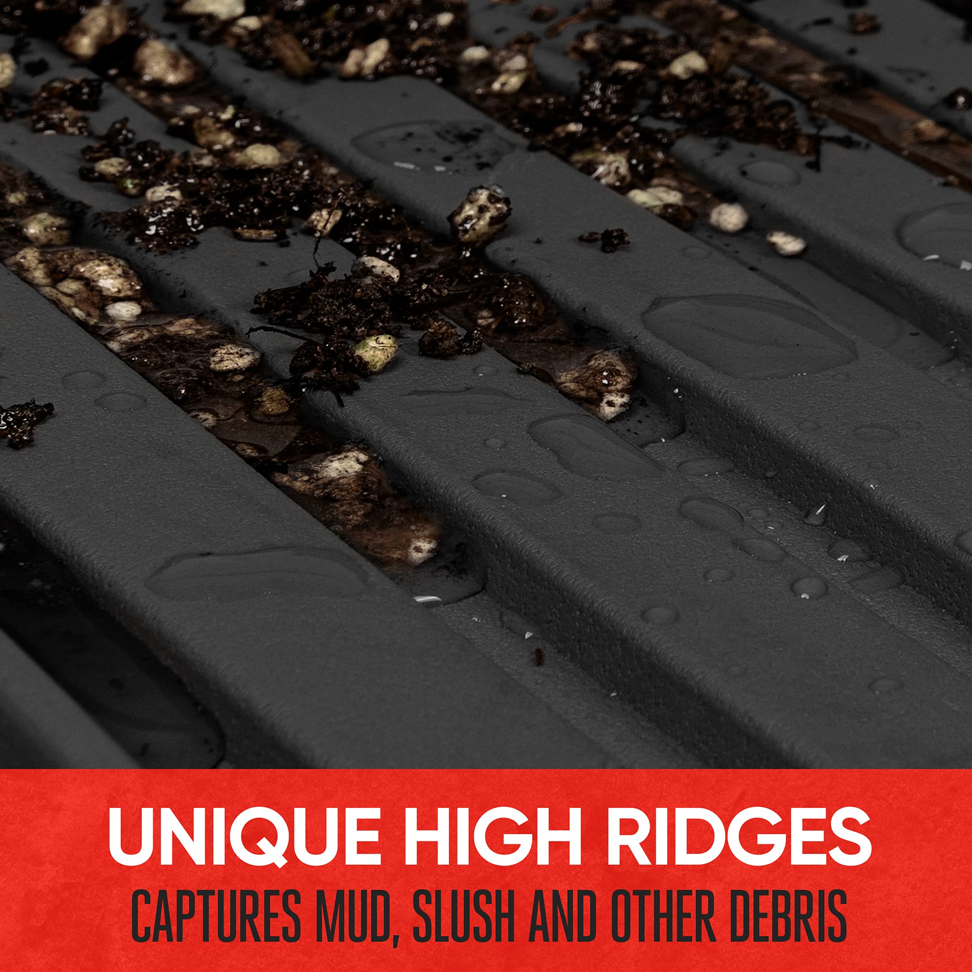 Motor Trend FlexTough™ Heavy Duty Rubber Black Car Floor Mats All Weather & Jumbo SUV Cargo Liner Full Set - Universal Trim to Fit Automotive Floor Mats & Trunk Mats for Cars Interior Accessories