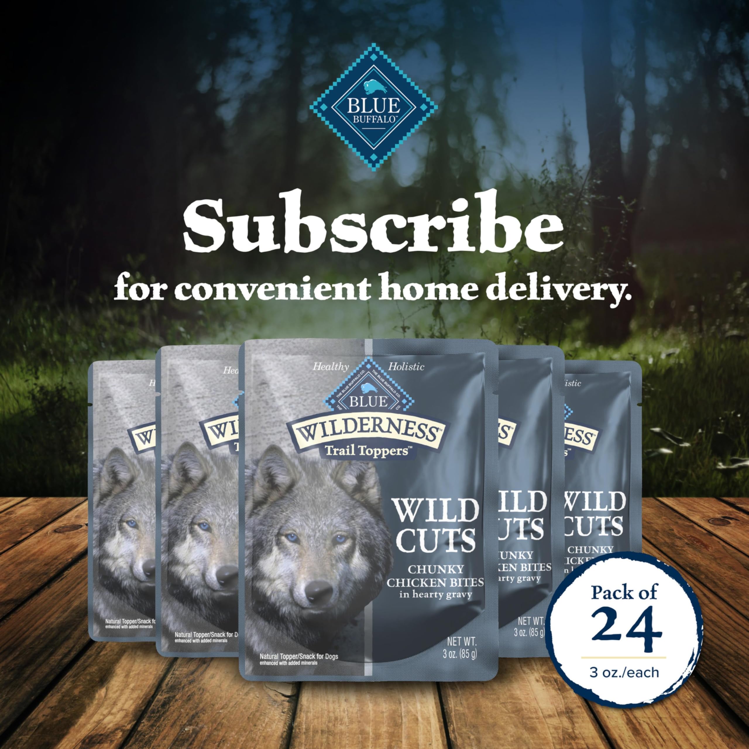 Blue Buffalo Wilderness Wild Cuts Trail Toppers Chunky Bites In Hearty Gravy - Beef - 3 Oz