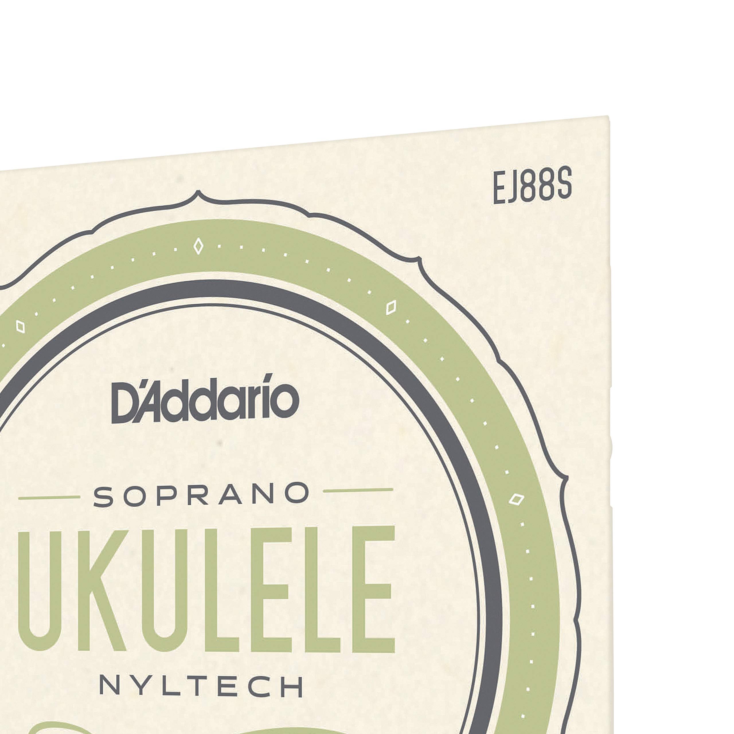D'Addario Baritone Ukulele Strings, Fluorocarbon, EJ99B, 4-String Set, Pack of 1