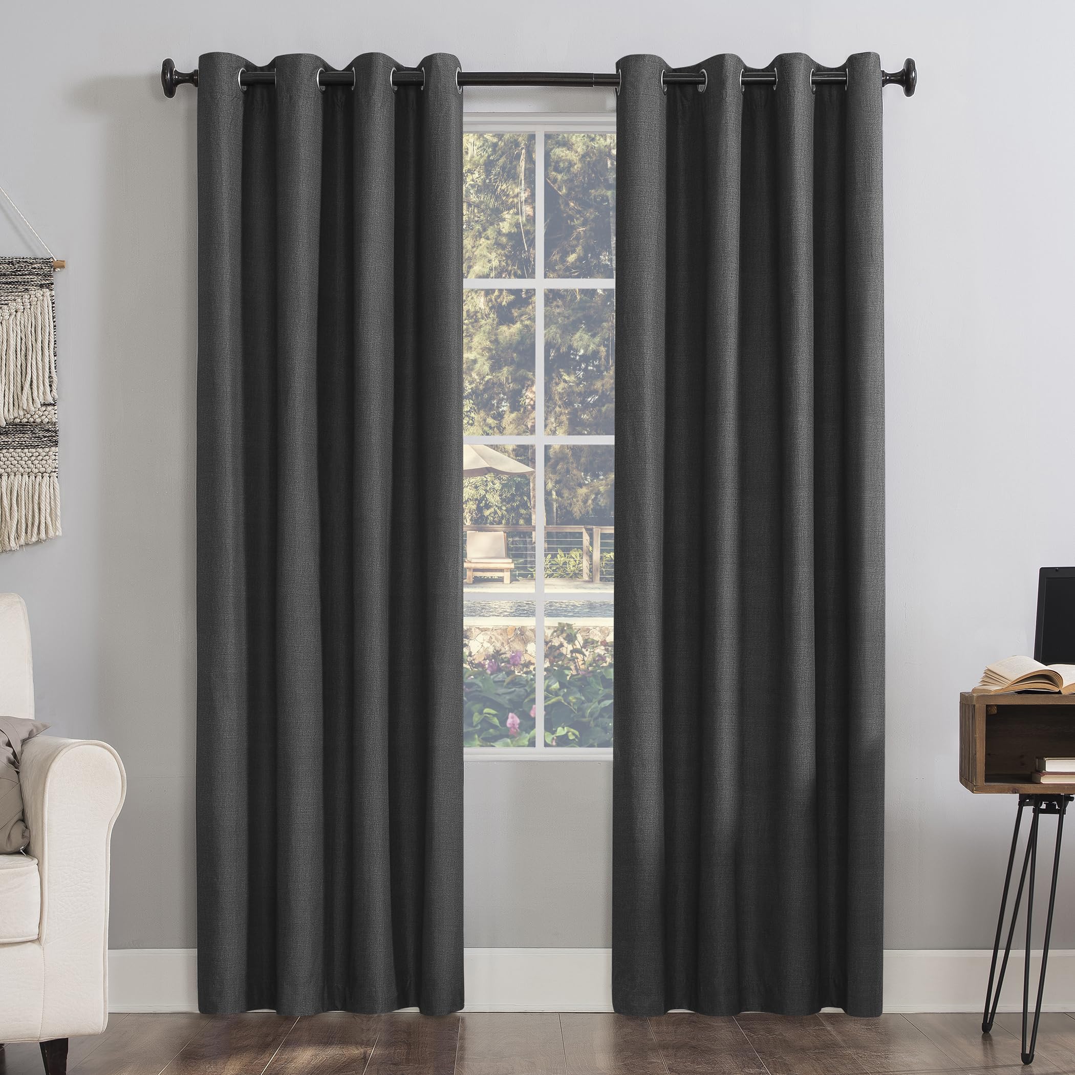 Sun Zero Columbia Thermal Insulated 100% Blackout Grommet Curtain Single Panel, 50" x 63", Cedar Orange
