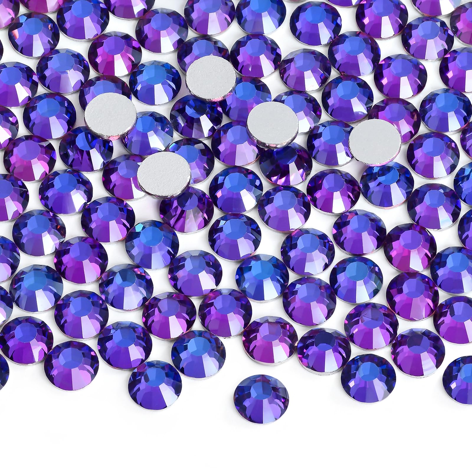 2880 Pieces Flatback Rhinestones Glue Fix Crystal Glass Diamantes Gems for Crafting Nail Art Crafts Decorations Clothes Shoes 1.4 mm (ss3, Amber)