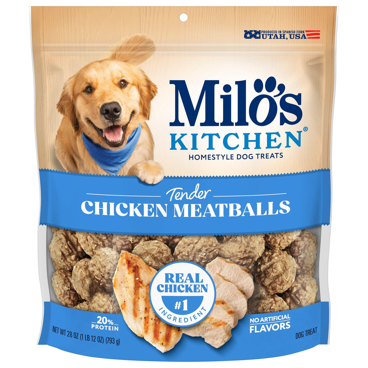 Milo's Kitchen Homestyle Dog Treats, Beef Sausage Slices, 10 Ounce, High Protein, No Artificial Flavors