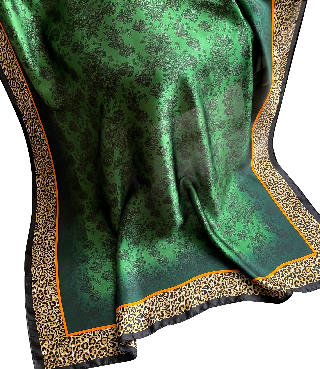 Womens 100% Large Mulberry Silk Scarf Long Satin Scarf Fashion Lightweight Wraps