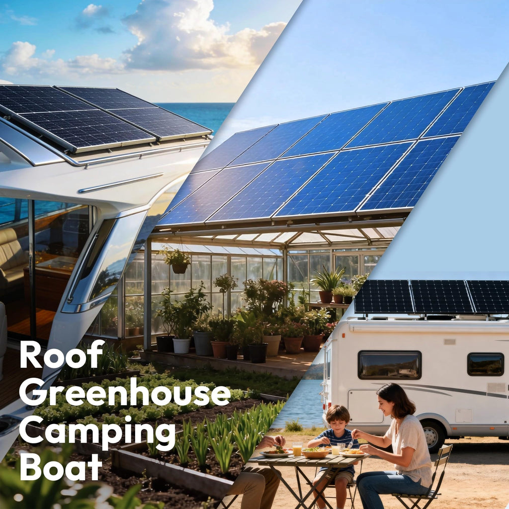 JJN 100 Watt Solar Panels, 10BB Monocrystalline 12V 100W Solar Panel, 23% High Efficiency PV Module Power Charger for RV, Home, Farm, Boat, Caravan and Off-Grid Applications