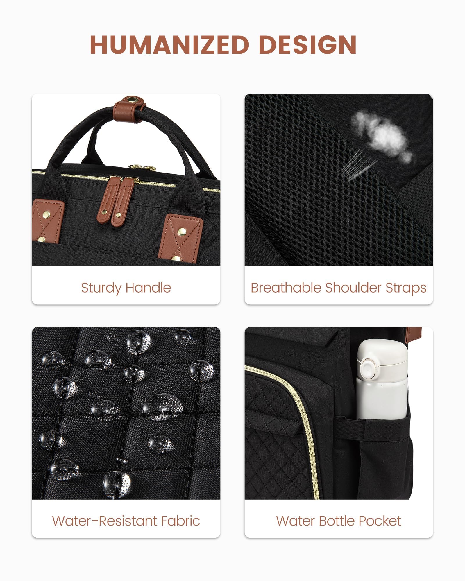 LOVEVOOK Laptop Backpack for Women, 15.6 inch Waterproof Nurse Bag Teacher Work Backpack Purse for Women, Travel Computer Backpack for College Office Business Ladies