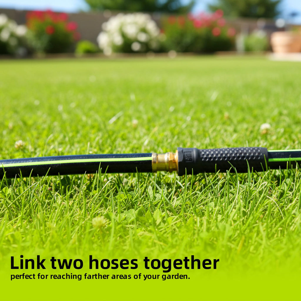Worth Leader Short Garden Hose 3/4 in. x 2 ft. - Heavy Duty Lightweight PVC Water Hose - Flexible, No Kink, Leakproof, Male to Female Fittings - 200PSI Work & 500PSI Burst, for Lawn & Commercial Use