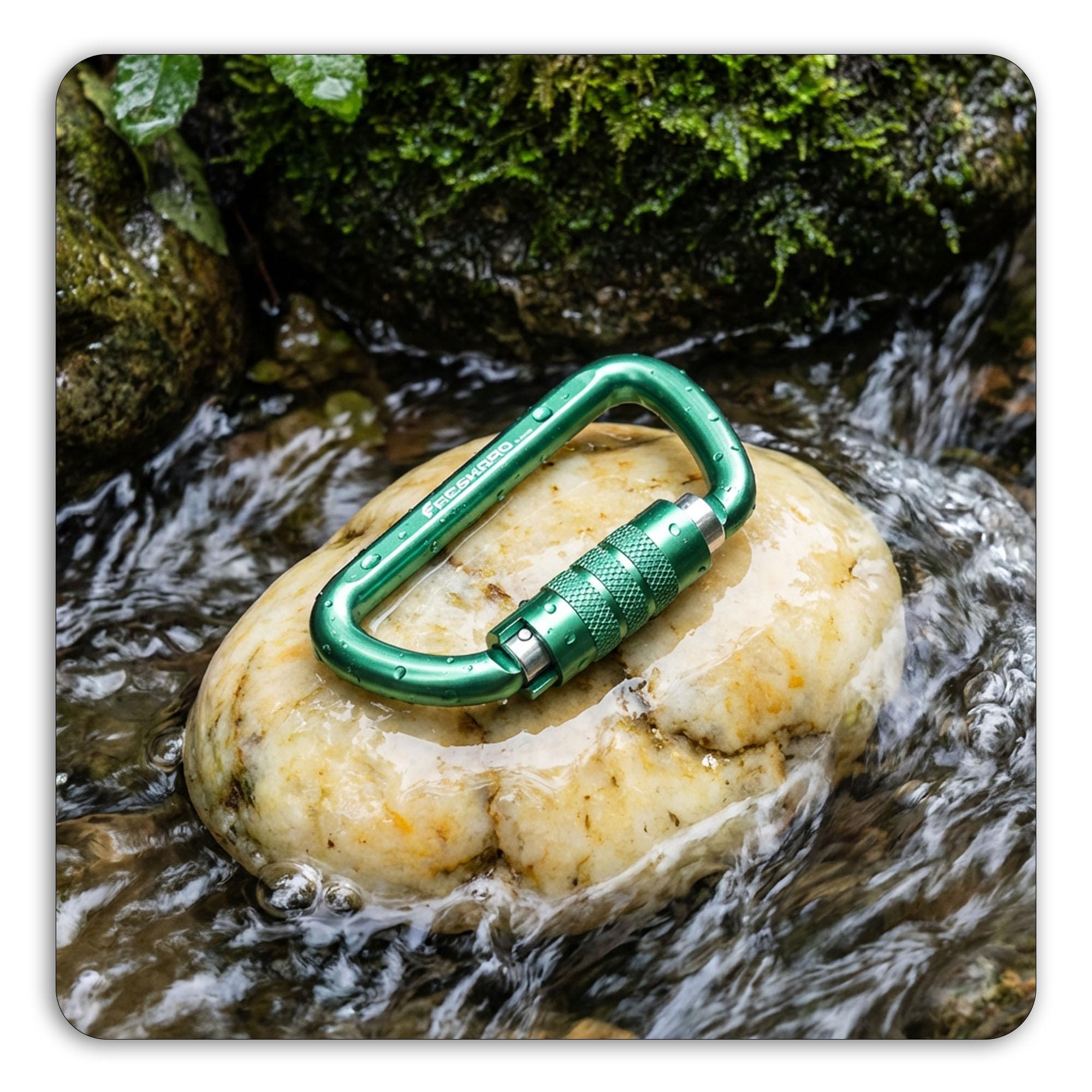 FresKaro 3inch 12kN-2698lbs Auto Locking Carabiner Clips, Solid D Shape, Heavy Duty 7075 Aluminum, Lightweight 1.09oz, Rust Proof, for Hammock, Hiking, Dog Leash, Keychain etc., Multi-Colors
