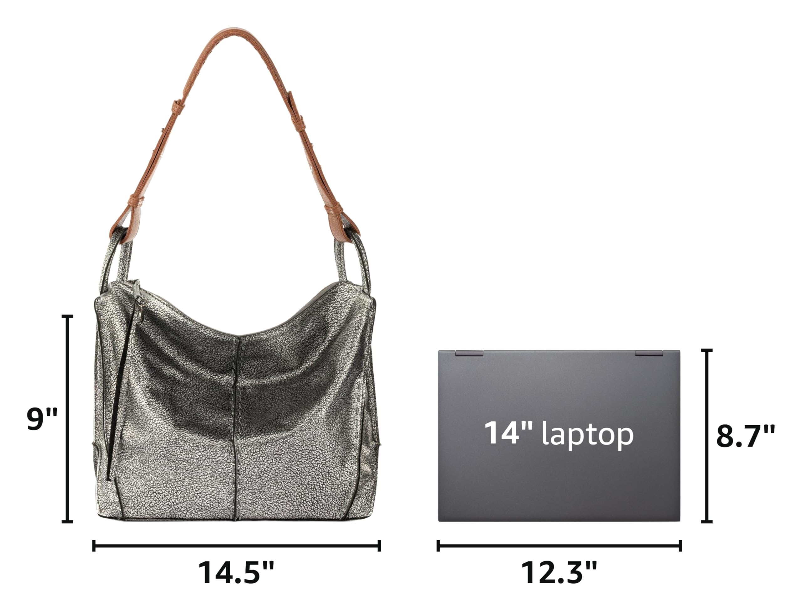 The Sak Los Feliz Hobo Purse - Premium Large Leather Women's Handbag for Everyday & Travel - Durable Purse With Zipper Pocket