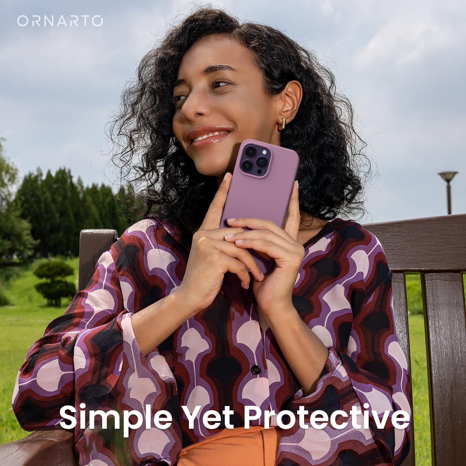 ORNARTO Compatible with iPhone 14 Pro Case 6.1, Slim Liquid Silicone 3 Layers Full Covered Soft Gel Rubber Phone Case Protective Cover with Microfiber Lining 6.1 inch-Baby Blue