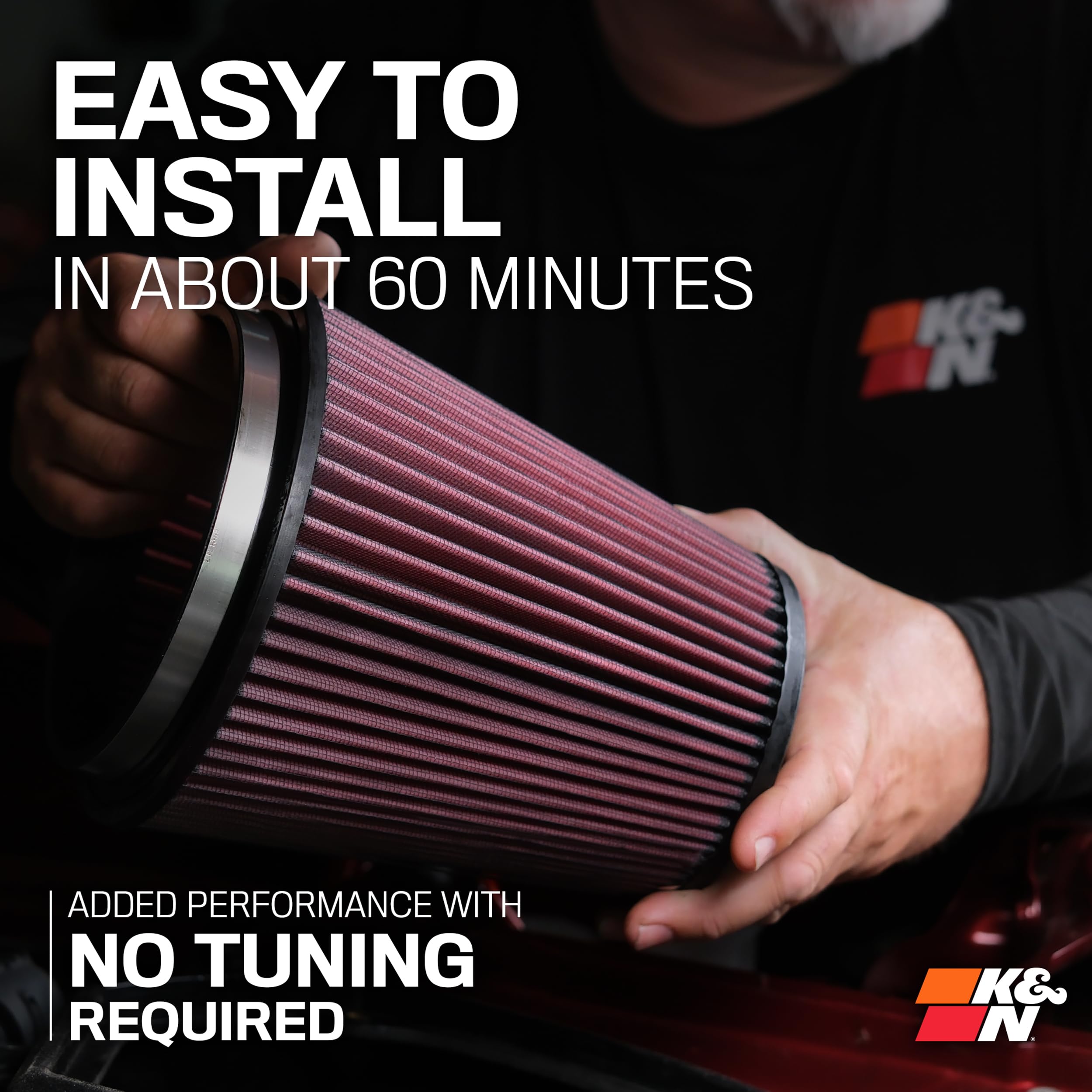 K&N Cold Air Intake System: High-Flow Air Filter, Increase Performance & Towing: Compatible with 2009-2014 Chevy/GMC/Cadillac Silverado, Suburban, Tahoe, Sierra, Yukon, Escalade, Avalanche, 57-3070