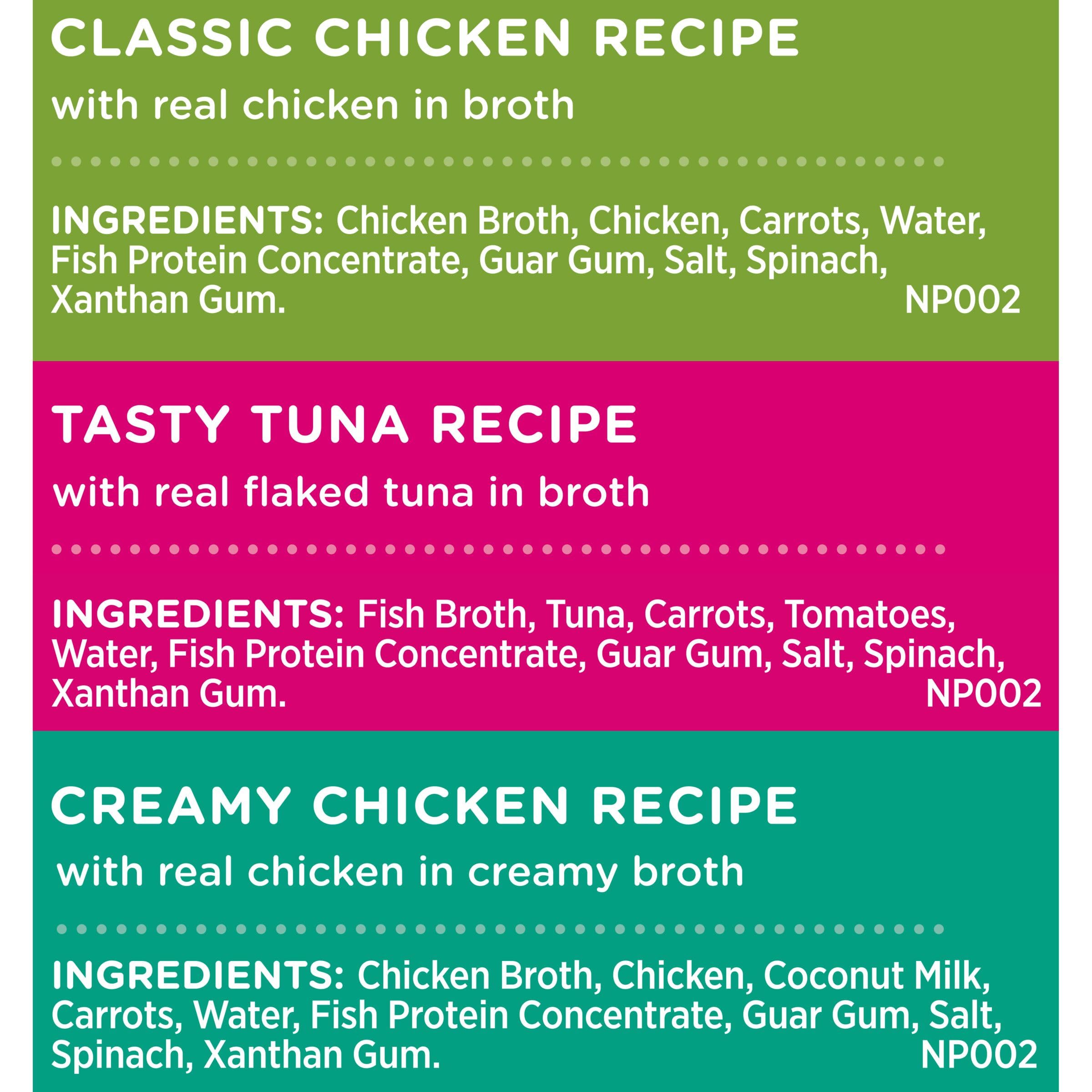 Nutrish Rachael Ray Purrfect Broths Classic Chicken Recipe, Lickable Complements for Cats, 1.4 oz. Pouch, 24 Count