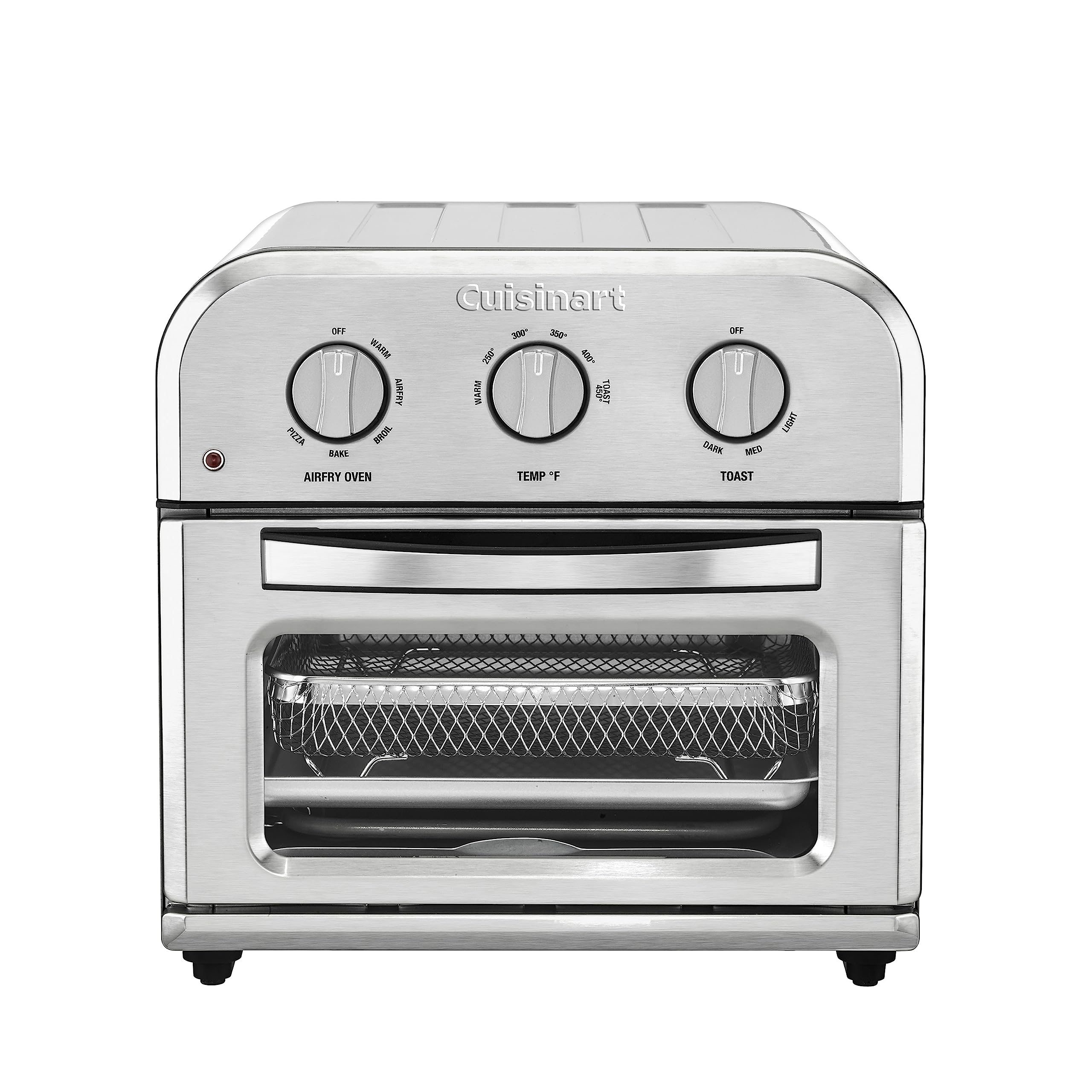 Cuisinart Air Fryer + Convection Toaster Oven, 8-1 Oven with Bake, Grill, Broil & Warm Options, Stainless Steel (TOA-70C)