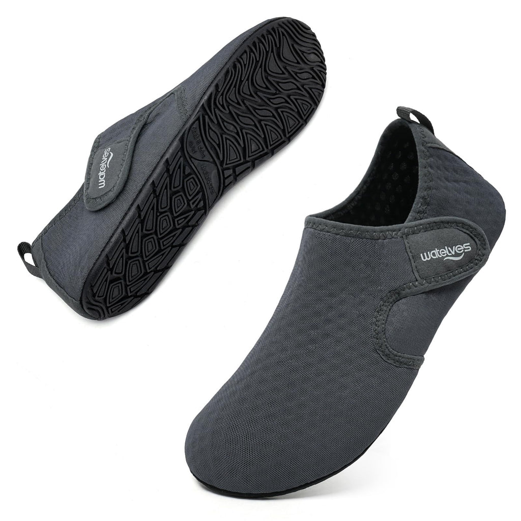 WateLves Water Shoes for Women Men Swim Beach Aqua Socks Quick Dry Barefoot House Slippers Travel Shoes with Adjustable Magic Tape for Pool Diving Boating Yoga Surf