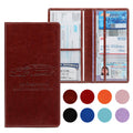 Car Registration and Insurance Card Holder for Women Men, Black Glove Box Paperwork Organizer with Magnetic Buckle for Easy Access and Protect Documents and Various Cards in Vehicle