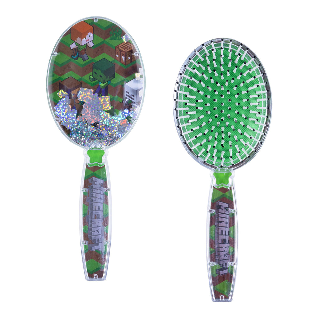 CoComelon Hair Brush with Magical Sparkling Stars Confetti HairBrush, Green - Kids Hair Brush Ages 3+