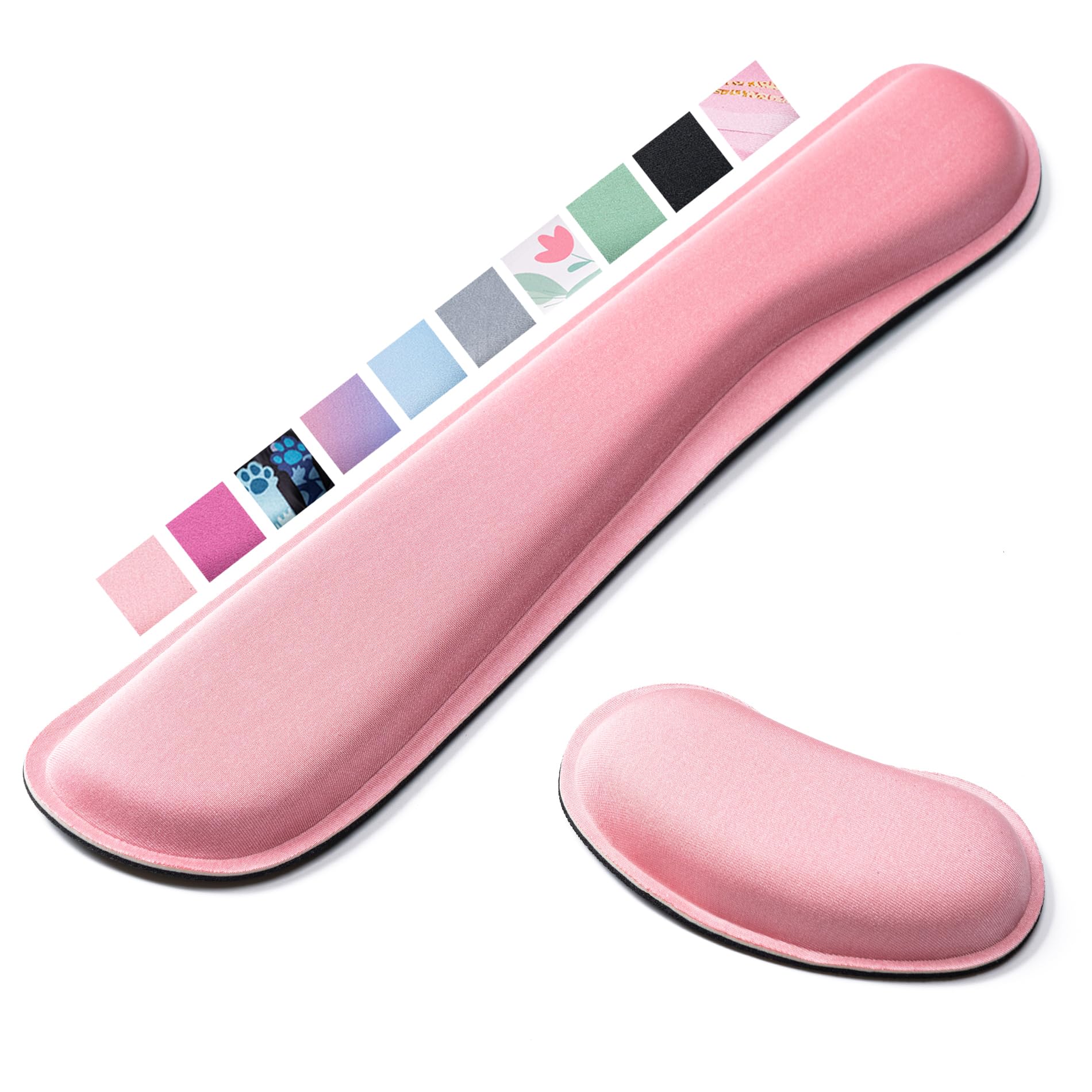 Hoewina Keyboard Wrist Rest,Ergonomic Wrist Rest,Superfine Fabric and Gel Memory Foam Wrist Pad for Computer Keyboard for Easy Typing & Pain Relief, Suitable for Office, Family, Outdoor, Bean Green