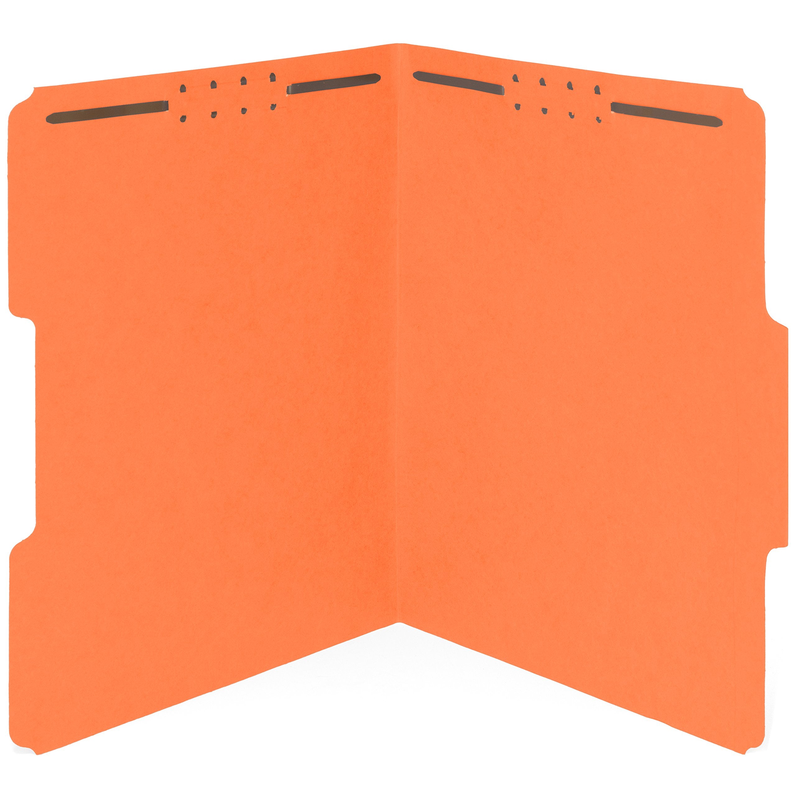 50 Fastener File Folders, File Folders with Fastener 1/3 Cut Reinforced Tab, Durable 2 Prongs for Medical Files, Law Client Files, or Office Reports, Letter Size, Assorted Colors, 50 Pack