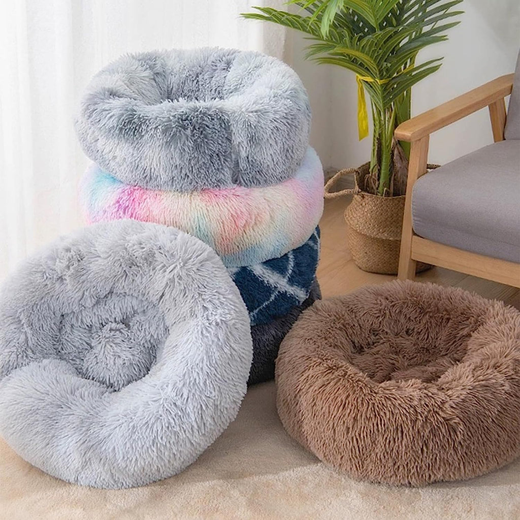 Nisrada Cat Beds for Indoor Cats,15.7 Inch Small Cats Beds, Washable-Round Pet Bed for Puppy and Kitten with Slip-Resistant Bottom