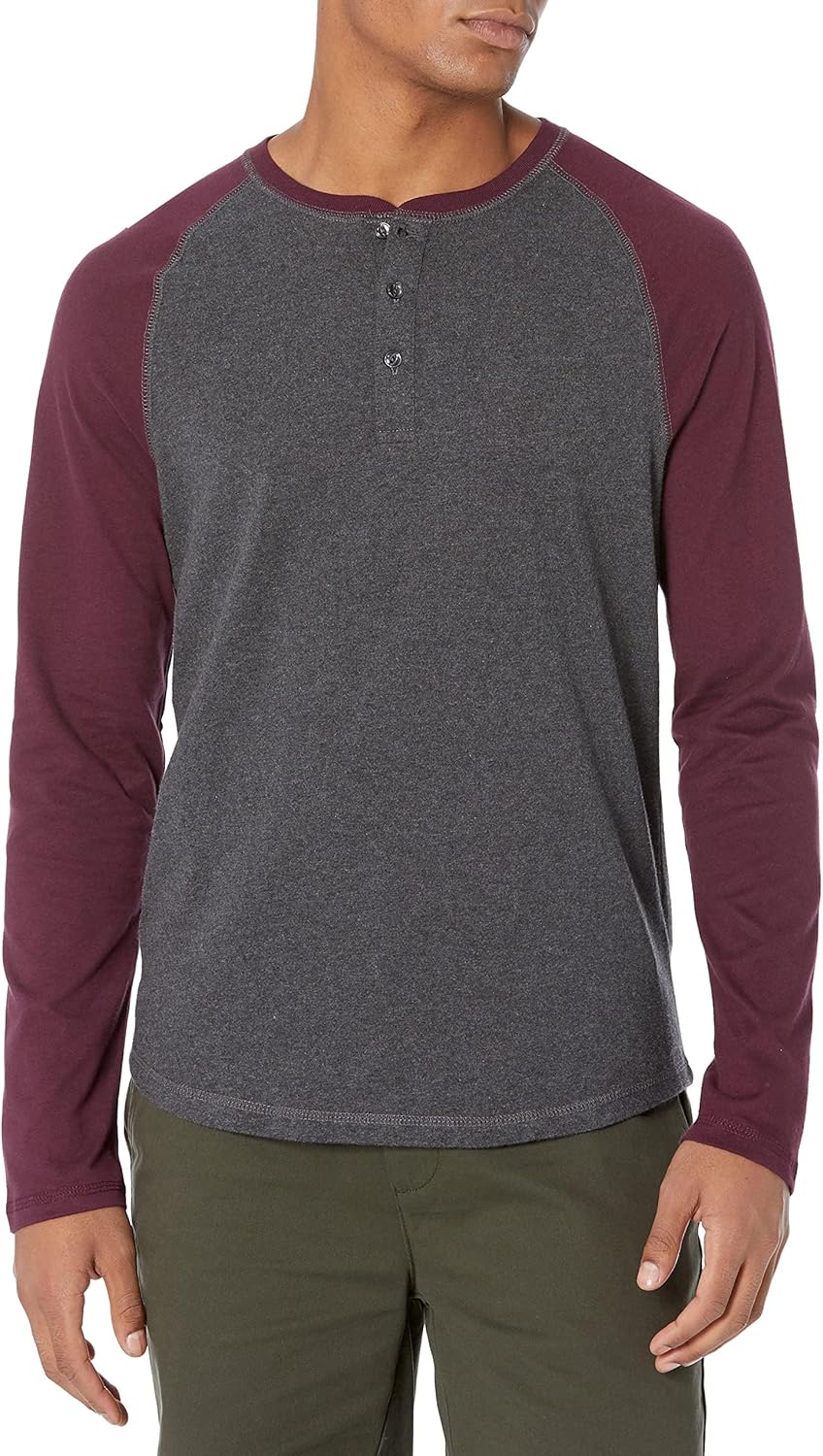 Amazon Essentials Men's Long-Sleeve Henley Shirt