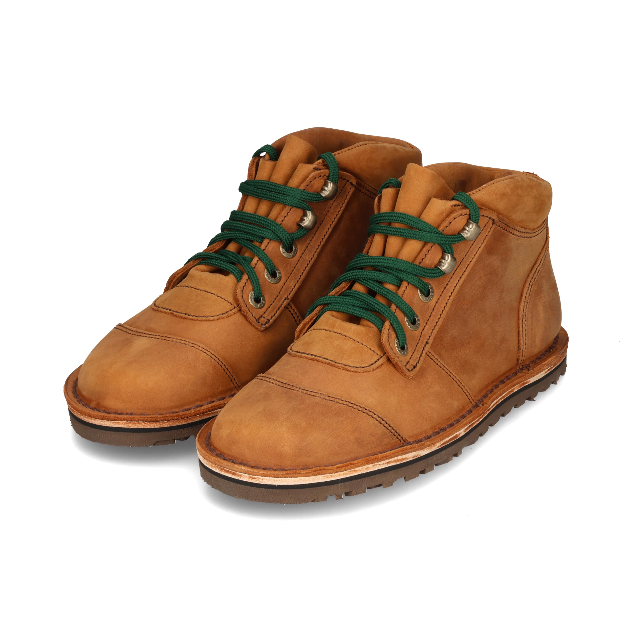 JIM GREEN Men's Barefoot African Ranger Boots Lace-Up Water Resistant Full Grain Leather Work or Hiking Boot
