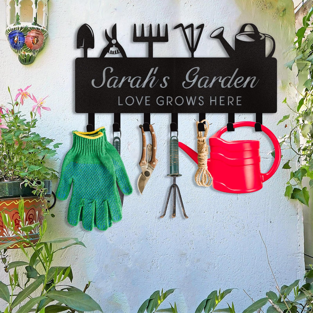 Dyoart Personalized Couple's Name Key Rack, Wall Mounted Metal Key Holder for Housewarming Gifts,ignent Bedding