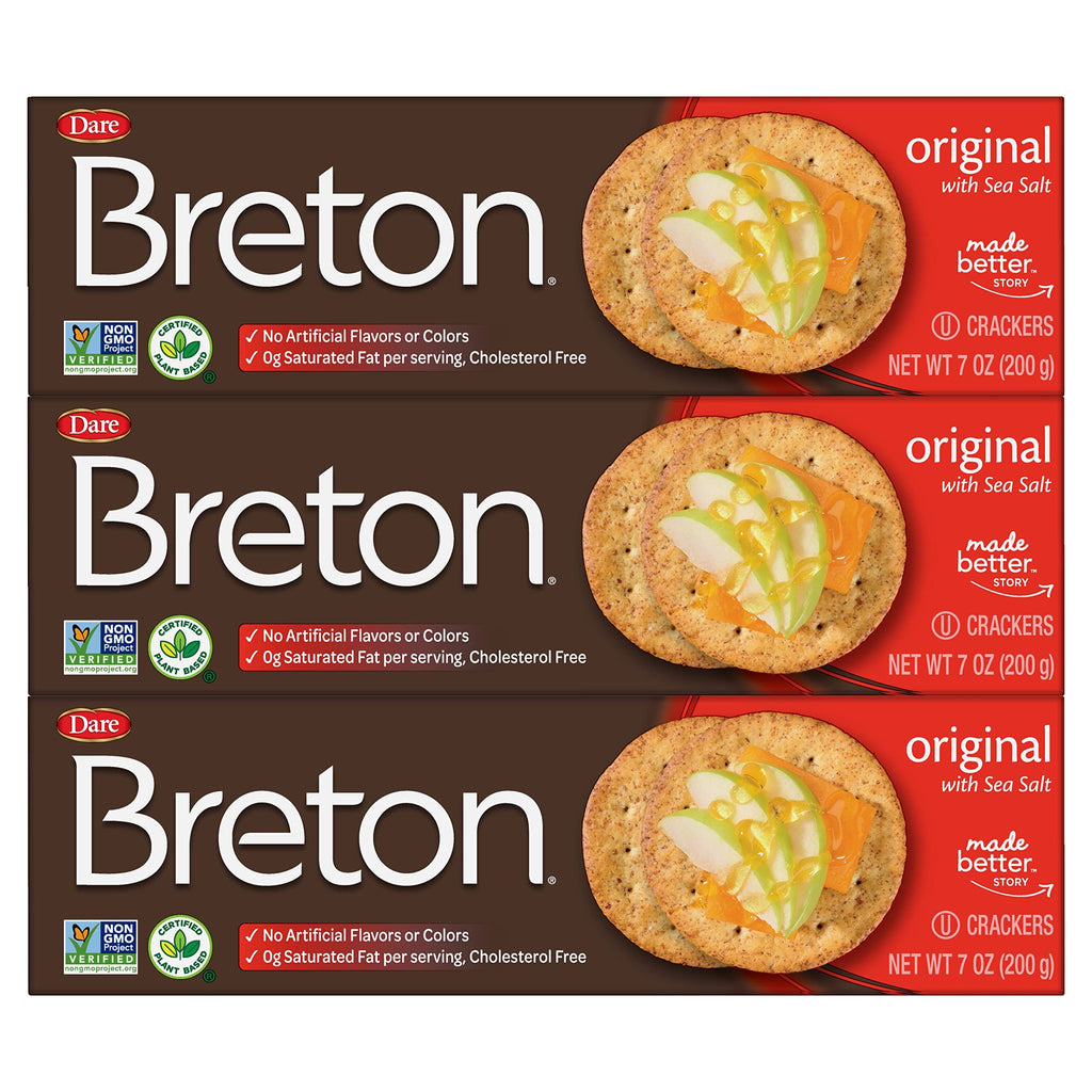 Breton Multigrain Crackers, 7.3 Ounce (Pack of 3)