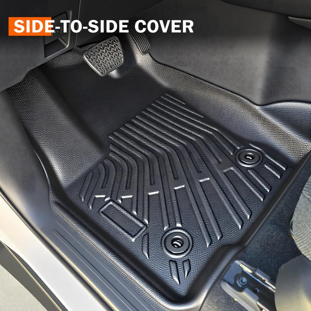 KUST Floor Mats & Trunk Cargo Mat for Toyota RAV4 2019-2025, All Weather Rear Trunk Cargo Liner for RAV4 Accessories TPE Rubber Raised Edge 4PCS