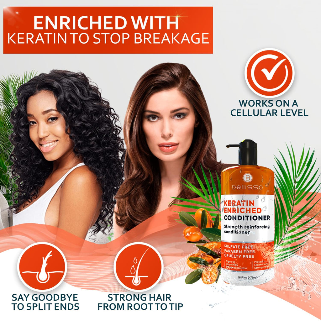 Apple Cider Vinegar Conditioner - Sulfate Paraben and Silicone Free - For Dry, Damaged and Oily Hair - Anti Dandruff Product for Fine Itchy Scalp Build Up - Cleansing Treatment for Women and Men