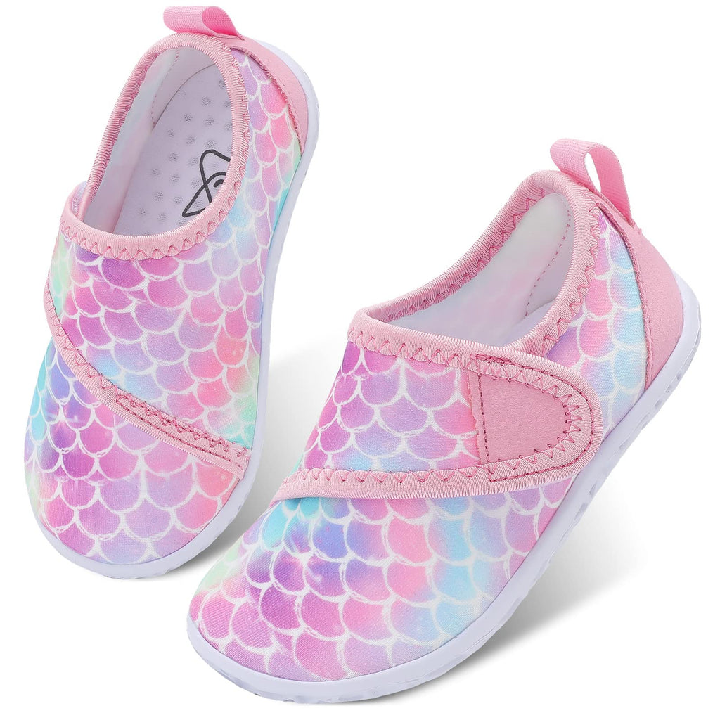 LeIsfIt Toddler Water Shoes Boys Girls Barefoot Aqua Socks Kids Breathable Quick-Dry Swim Shoes for Beach Pool Surf