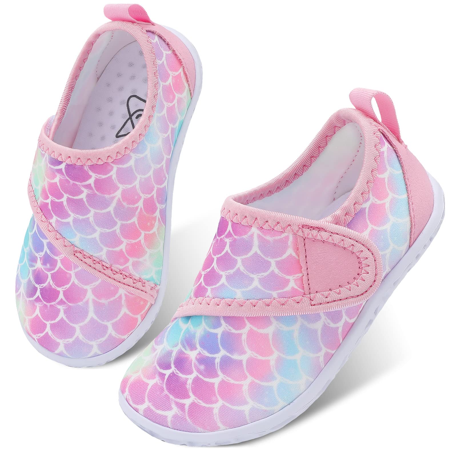 LeIsfIt Toddler Water Shoes Boys Girls Barefoot Aqua Socks Kids Breathable Quick-Dry Swim Shoes for Beach Pool Surf